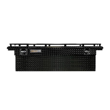 Camlocker 71in Low Profile Crossover Truck Tool Box with Rail, Gloss Black Aluminum KS71LPRLGB